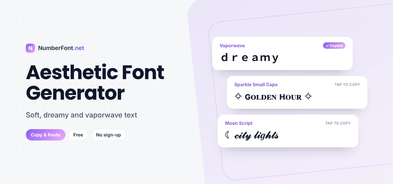 Aesthetic Font Generator preview