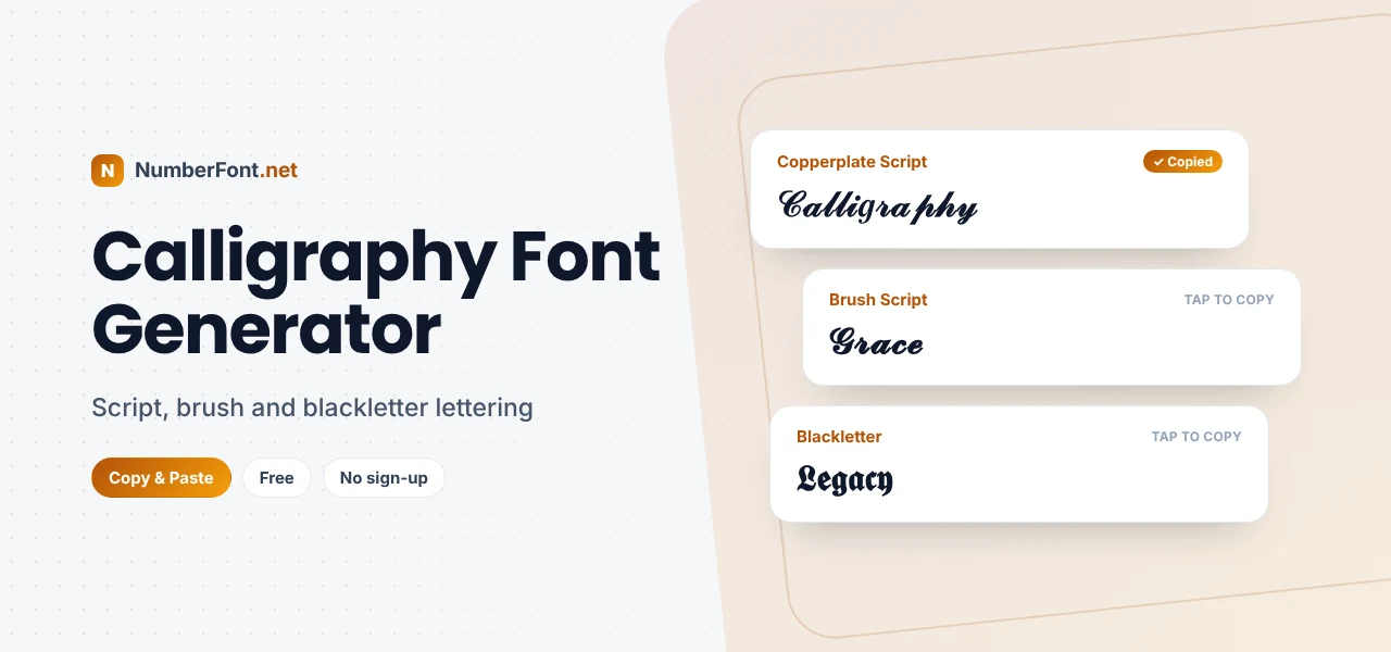 Calligraphy Font Generator preview