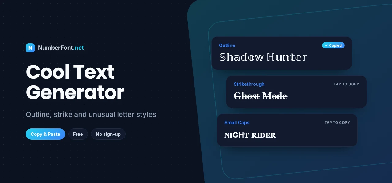 Cool Text Generator preview