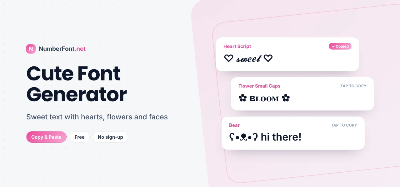 Cute Font Generator preview