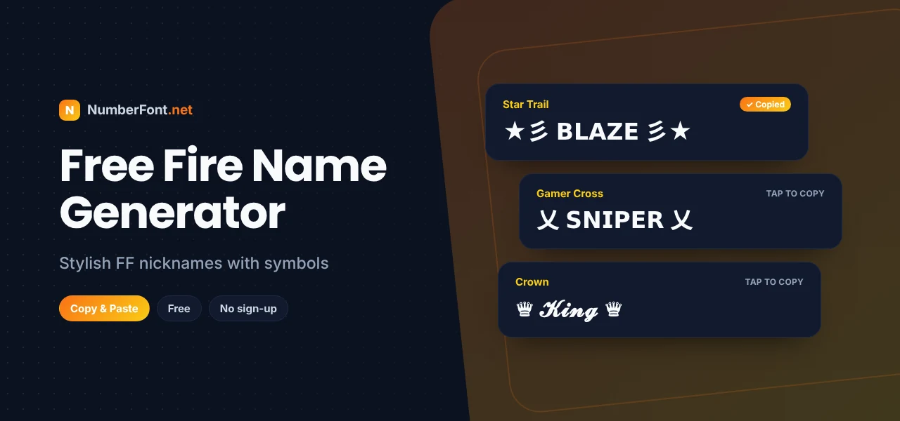 Free Fire Name Generator preview