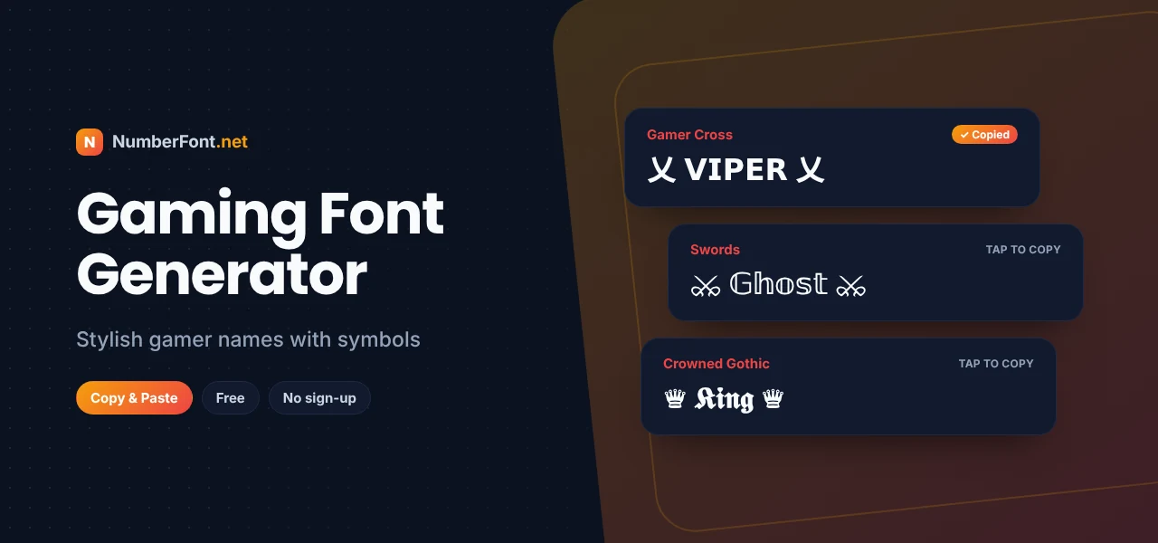 Gaming Font Generator preview