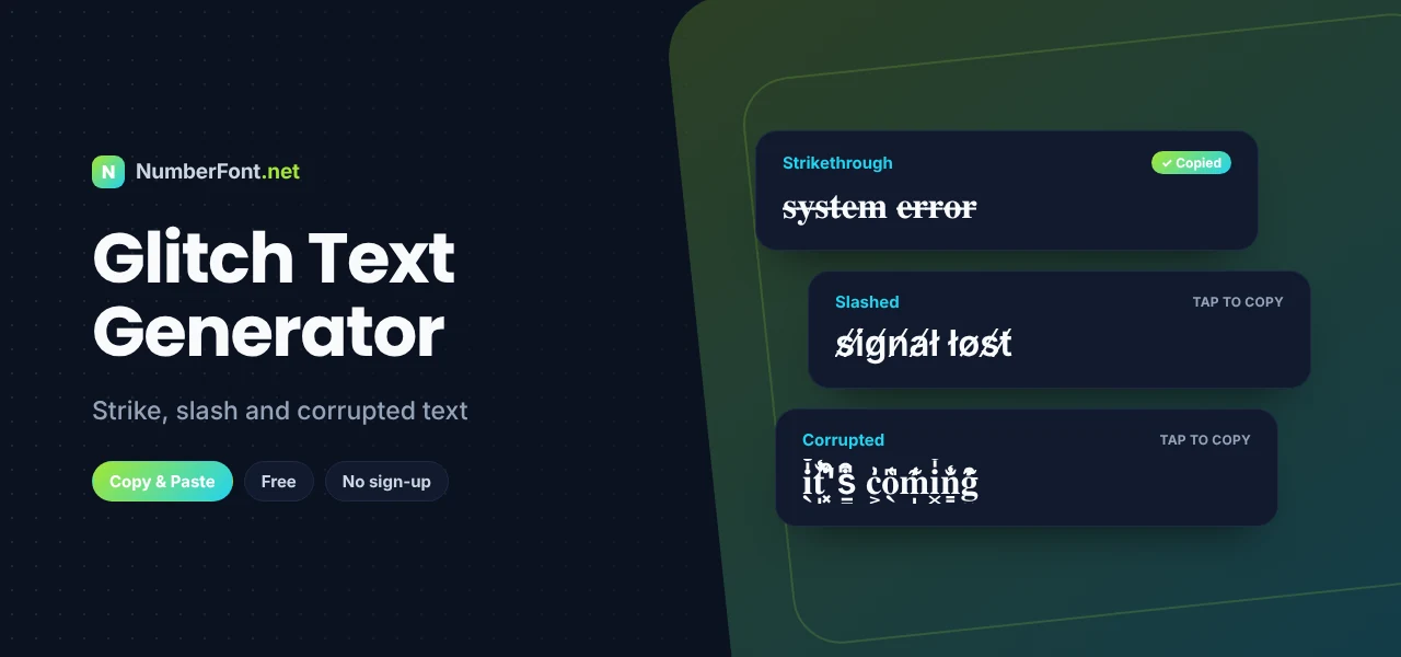 Glitch Text Generator preview