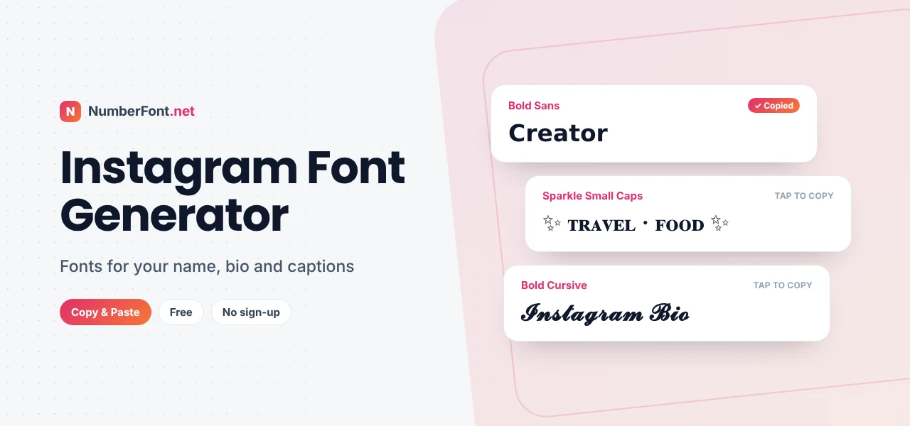 Instagram Font Generator preview