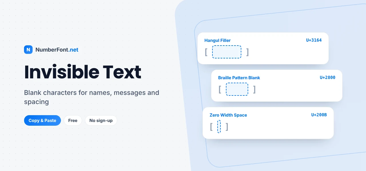 Invisible Text preview