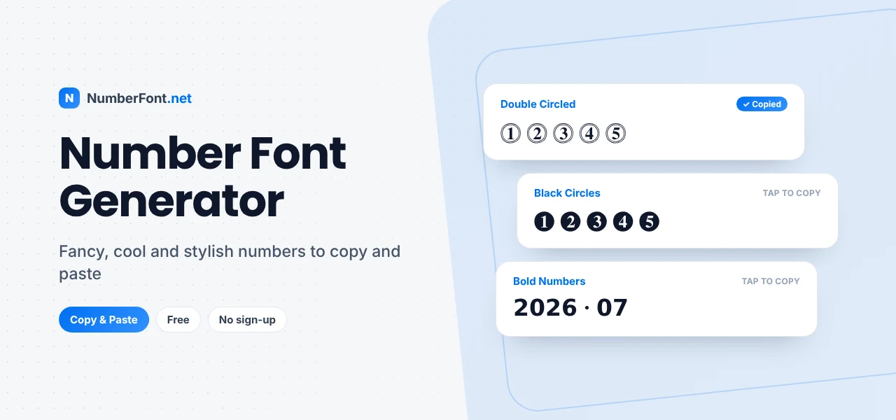 Number Font Generator preview