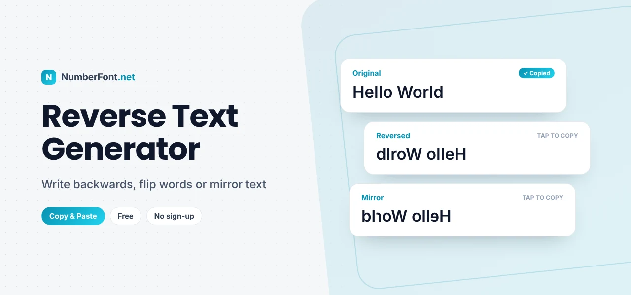Reverse Text Generator preview