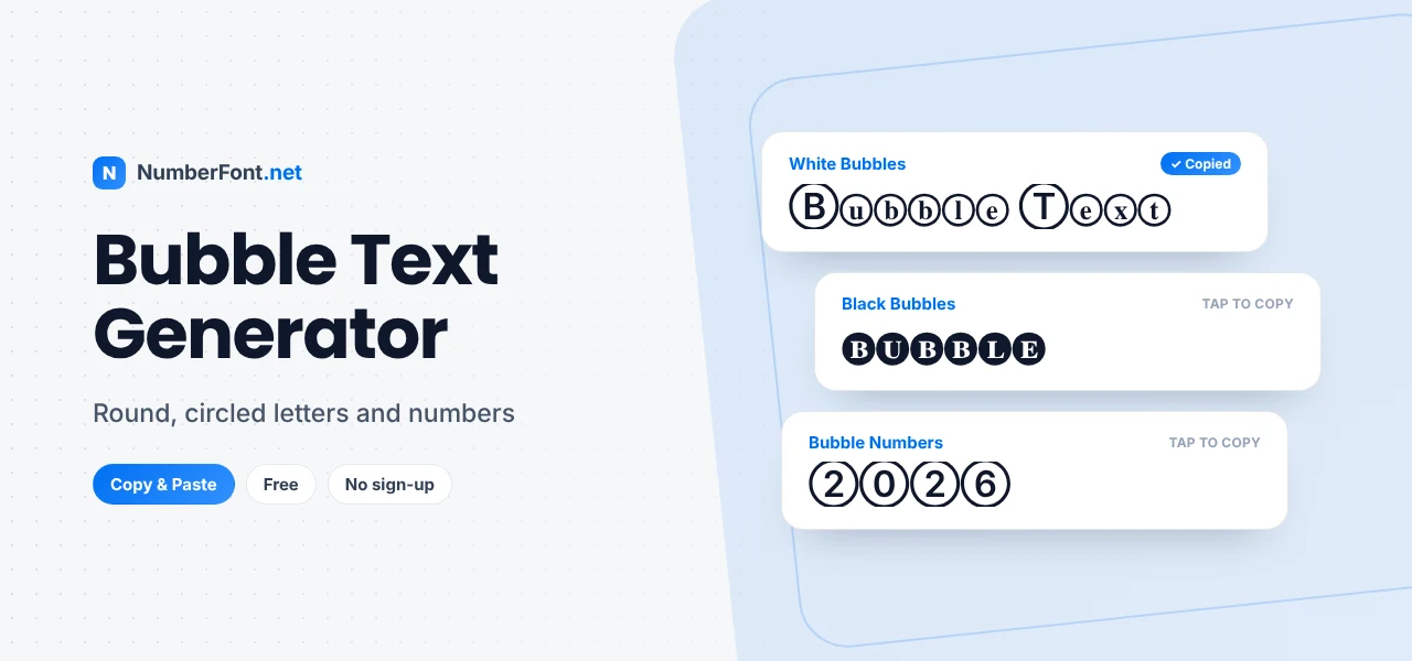 Bubble Text Generator preview