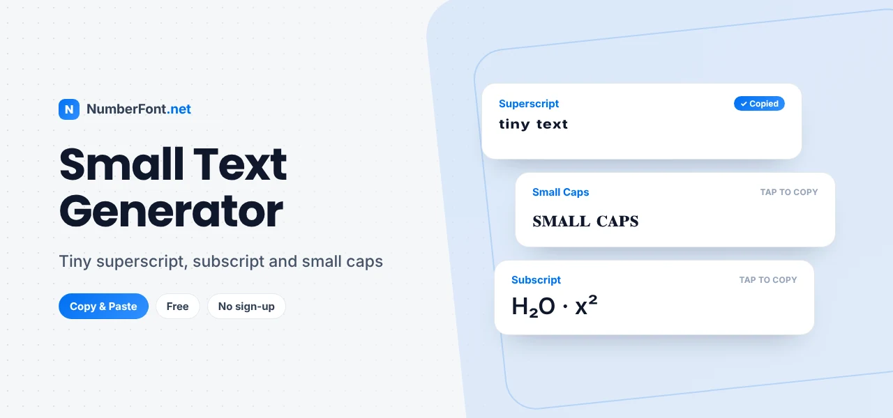 Small Text Generator preview