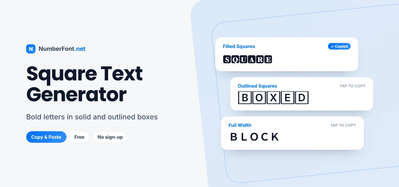 Square Text Generator preview