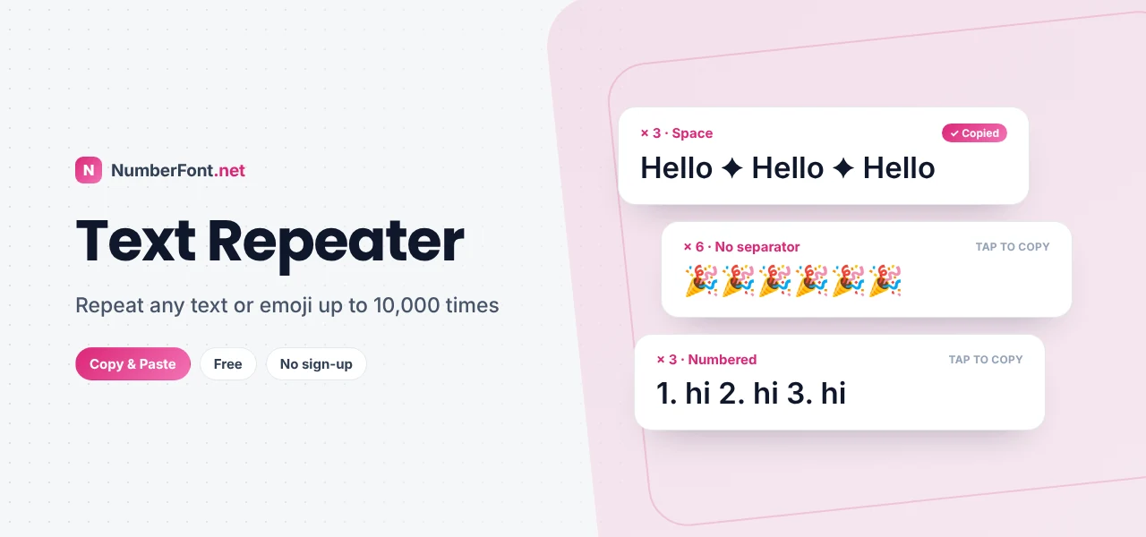 Text Repeater preview
