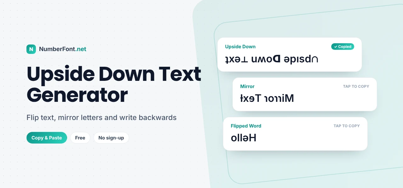 Upside Down Text Generator preview